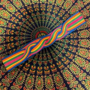 Vintage rainbow 🌈 Velcro belt EUC!